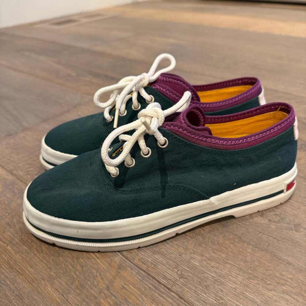 Vintage Bass Shoe 80s G.H Bass & Company Women’s Sz 6 ~ Green, Purple
